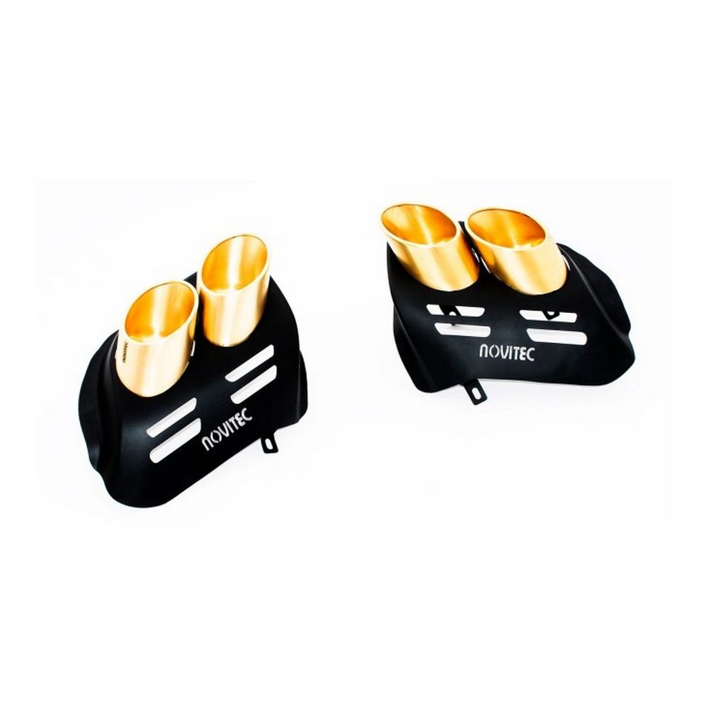NOVITEC F1 666 18 Tailpipes, Gold-Plated Stainless Steel, 2pcs for FERRARI Purosangue 2022- Photo-0
