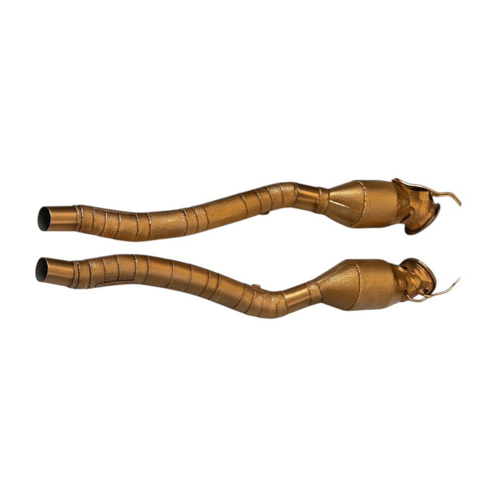 NOVITEC F1 812 73 Catalyst-Replacement Pipe, Gold-Plated (Cars Without OPF), 2pcs for FERRARI 812 Superfast / GTS 2017-2024 Photo-0