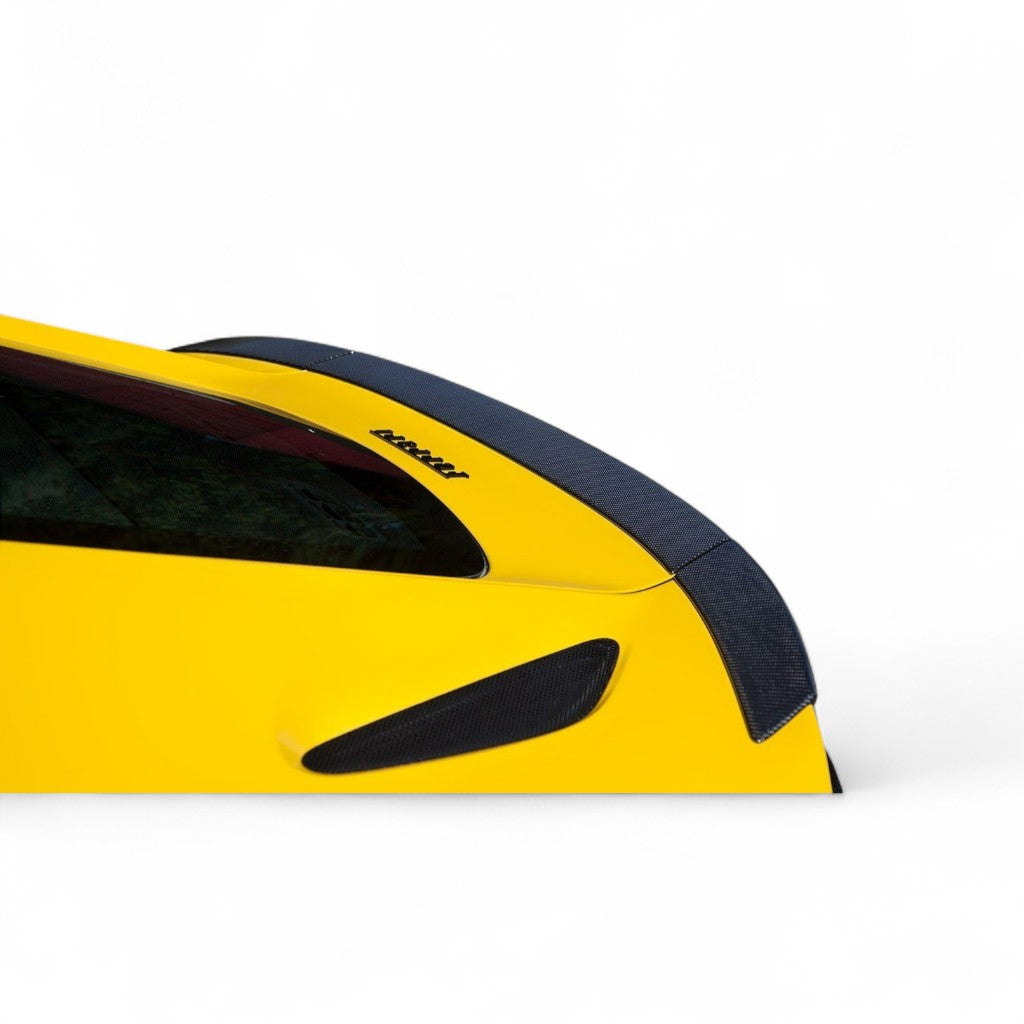 NOVITEC F6 222 26 Rear Spoiler Lip, Visible Carbon for FERRARI F12 2012-2017 Photo-1