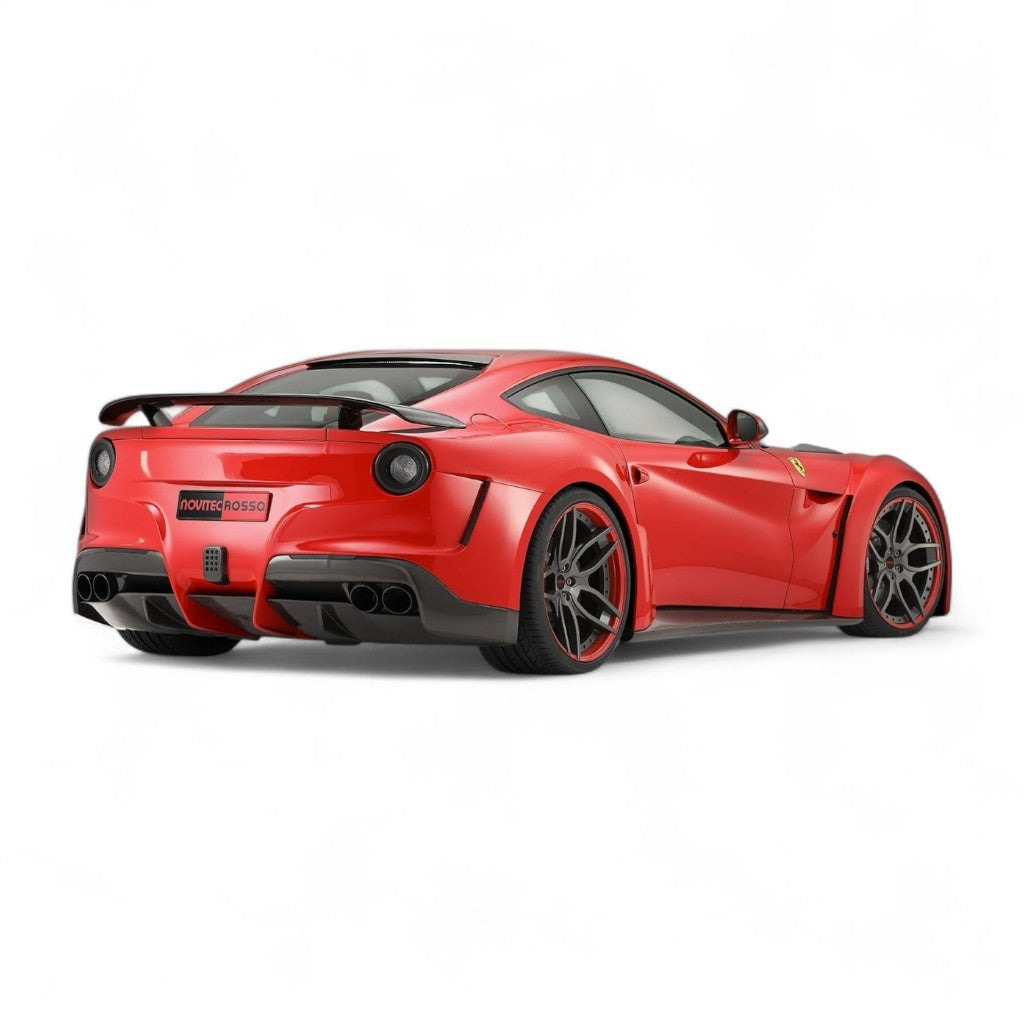 NOVITEC F6 222 42 Roof Spoiler Lip N-Largo, Visible Carbon for FERRARI F12 2012-2017 Photo-1