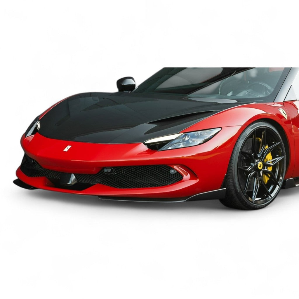 NOVITEC F6 296 73 Trunk Lid N-Largo, Primed for Painting / Visible Carbon (Center Part) for FERRARI 296 2021- Photo-1