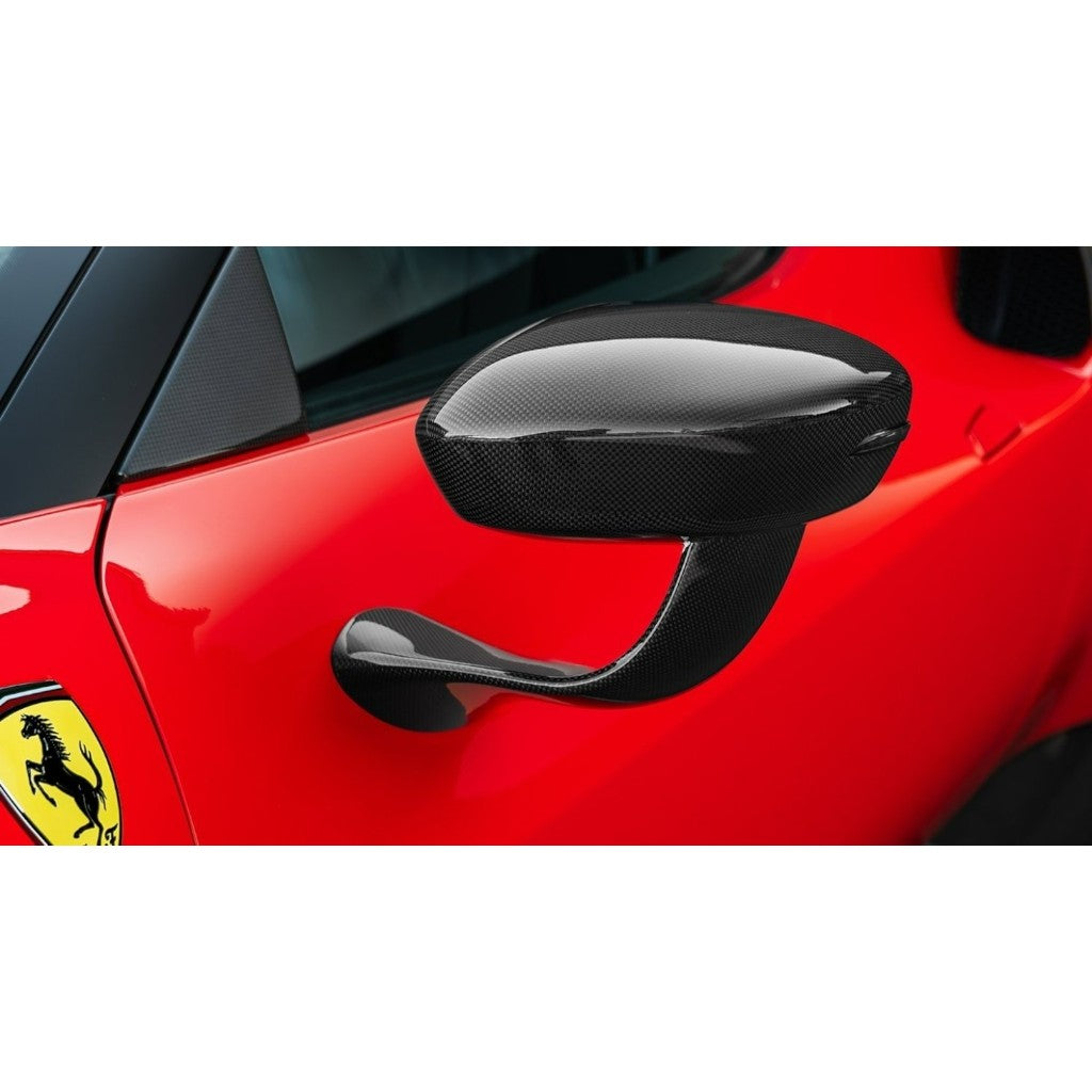 NOVITEC F6 296 76 Mirrors N-Largo, Visible Carbon (Cars Without Electrochrom) for FERRARI 296 2021- Photo-1