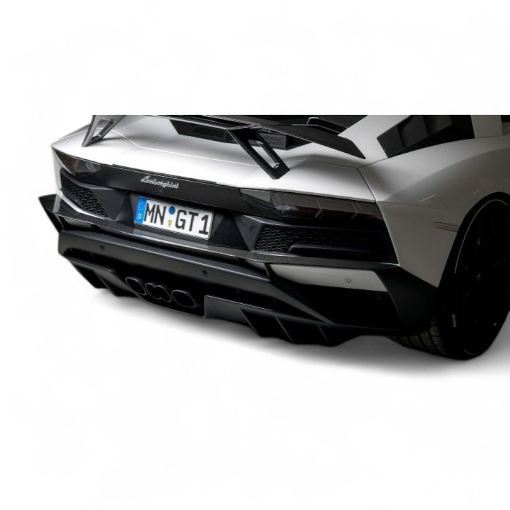 NOVITEC L6 111 61 Rear Bumper Attachement, Visible Carbon for LAMBORGHINI Aventador S Coupe / Roadster 2016-2021 Photo-1