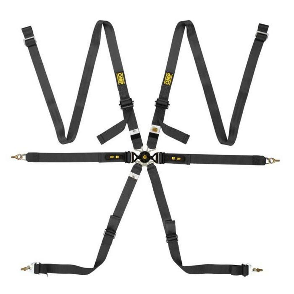 OMP DA0-0202-A05-071 Safety Harness One Versa Endurance 2", 6-point, FIA 8853-2016, Black Photo-0