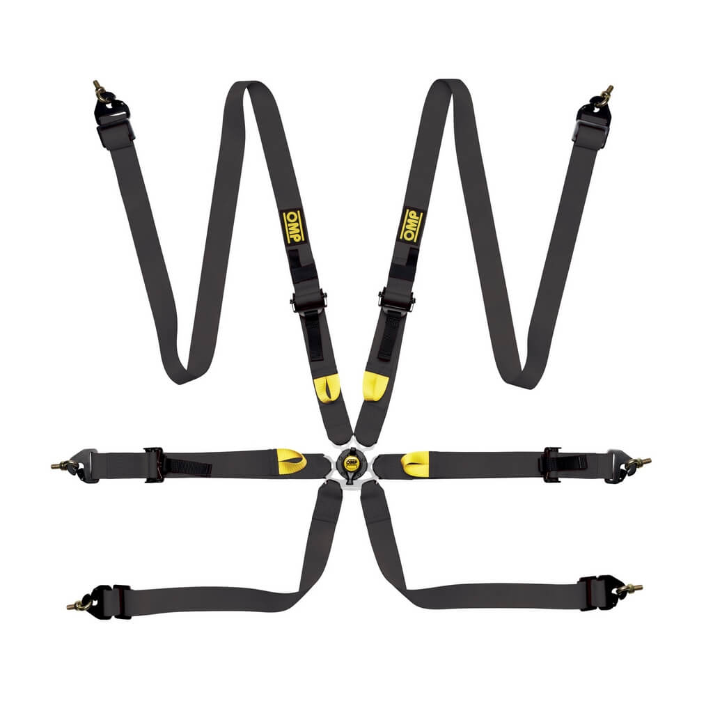 OMP DA0-0208-A01-071 Safety Harness First 2", 6-point, FIA 8853-2016, Black Photo-0
