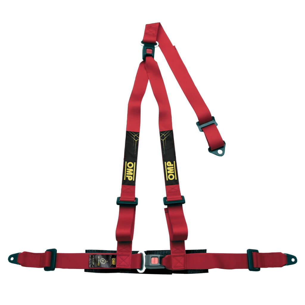 OMP DA0-0509-B01-061 Safety Harness Strada, 3-Point, 3 ECE 16-08, Red Photo-0