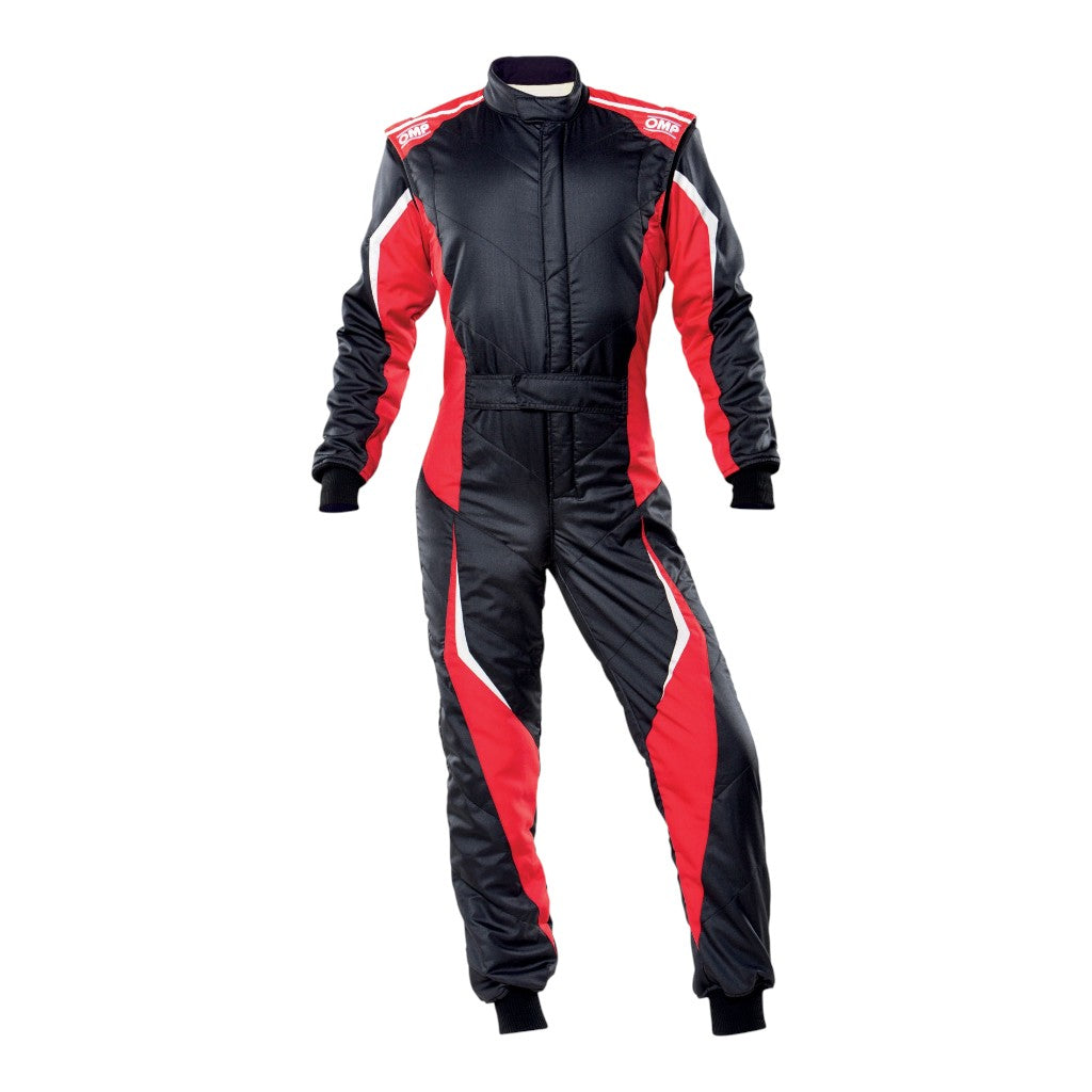 OMP IA0-1859-B01-073-48 Racing Suit Tecnica Evo , FIA 8856-2018, Black / Red, Size 48 Photo-0