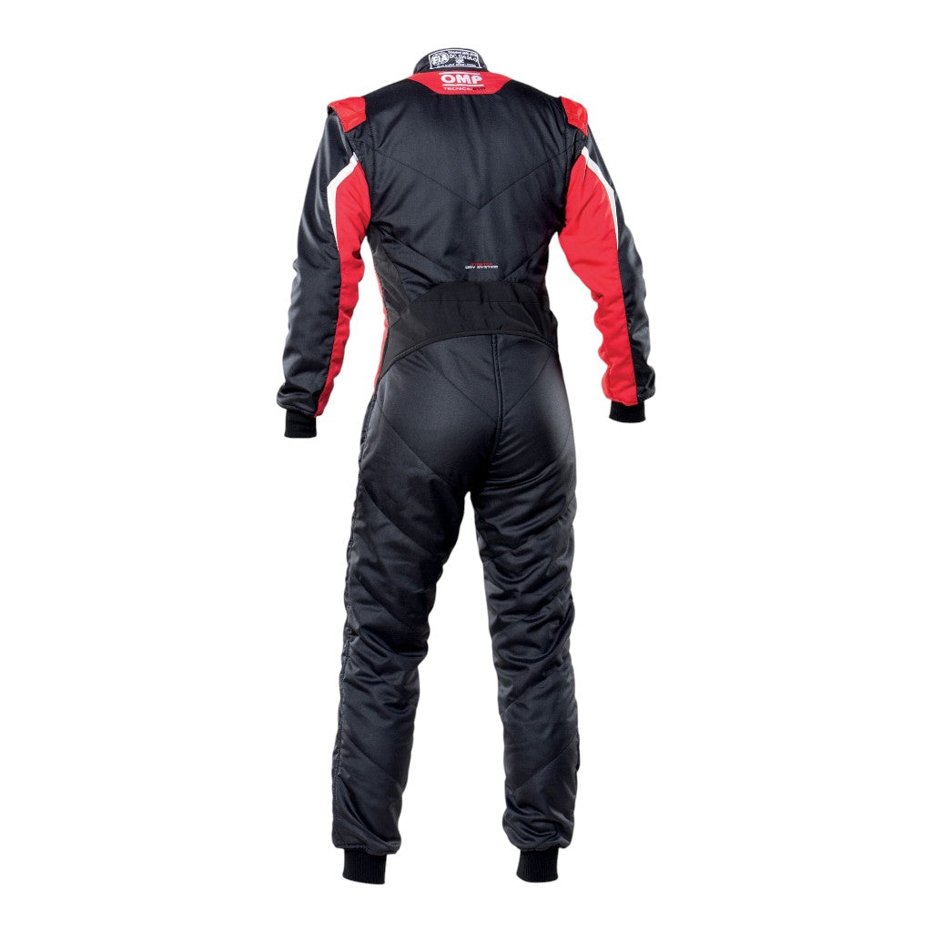 OMP IA0-1859-B01-073-48 Racing Suit Tecnica Evo , FIA 8856-2018, Black / Red, Size 48 Photo-1