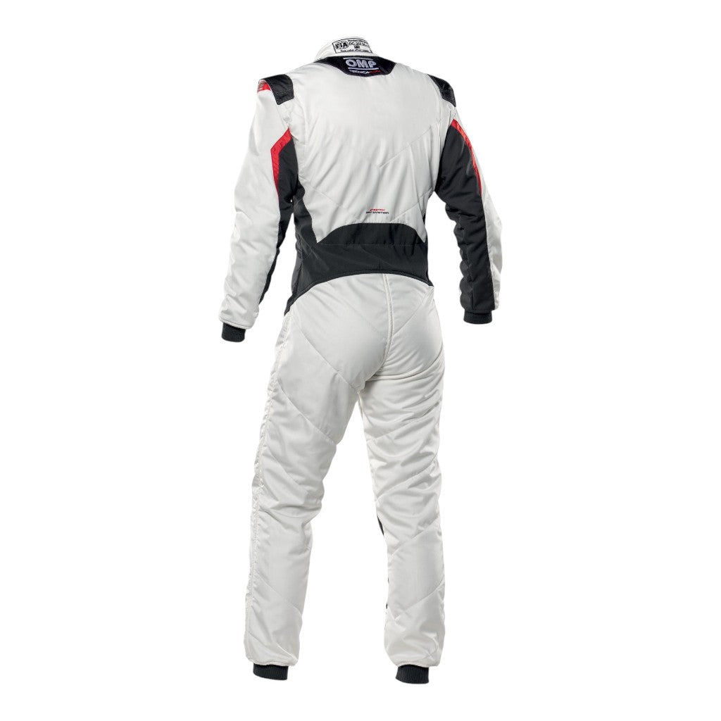 OMP IA0-1859-B01-373-54 Racing Suit Tecnica Evo, FIA 8856-2018, White / Anthracite, Size 54 Photo-1