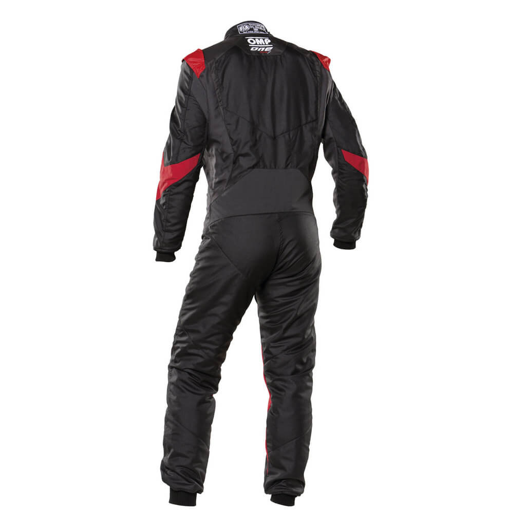 OMP IA0-1861-A01-073-60 (IA0186107360) Racing Suit ONE EVO X, FIA 8856-2018, Black/Red, Size 60 Photo-1