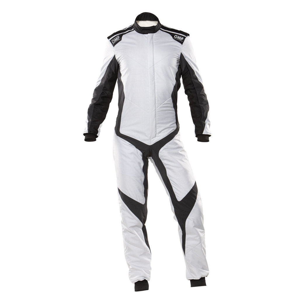 OMP IA0-1861-A01-083-50 (IA0186108350) Racing Suit ONE EVO X, FIA 8856-2018, Silver/Black, Size 50 Photo-0