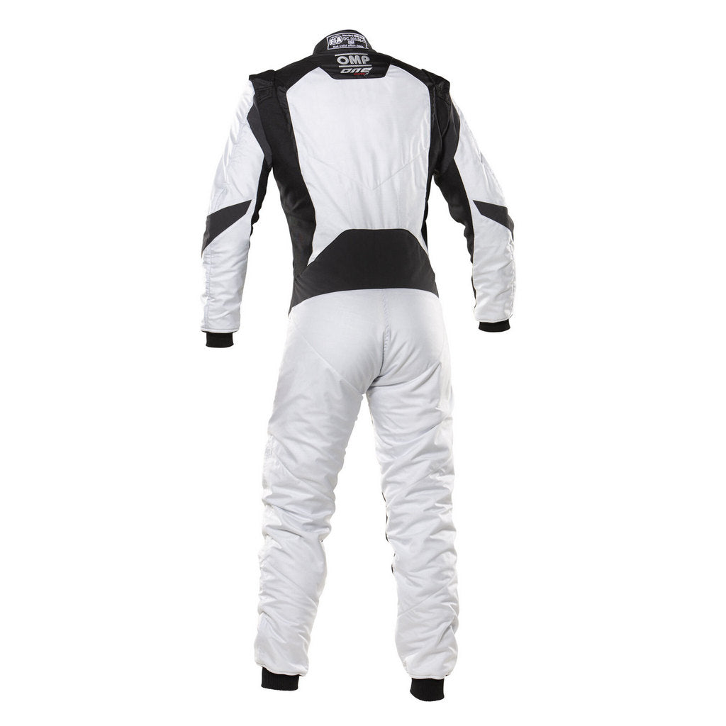 OMP IA0-1861-A01-083-50 (IA0186108350) Racing Suit ONE EVO X, FIA 8856-2018, Silver/Black, Size 50 Photo-1