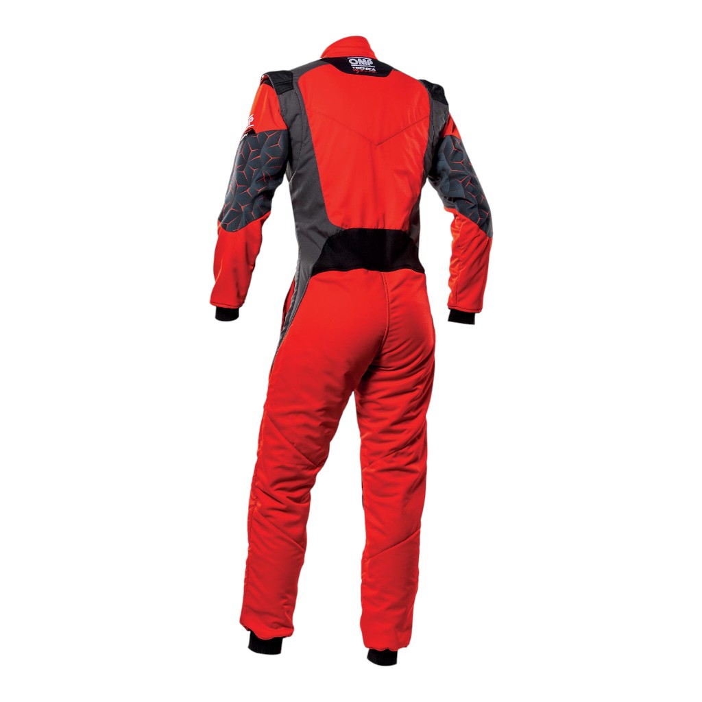OMP IA0-1864-A01-060-60 Racing Suit Tecnica Hybrid, FIA 8556-2018, Red / Black, Size 60 Photo-1