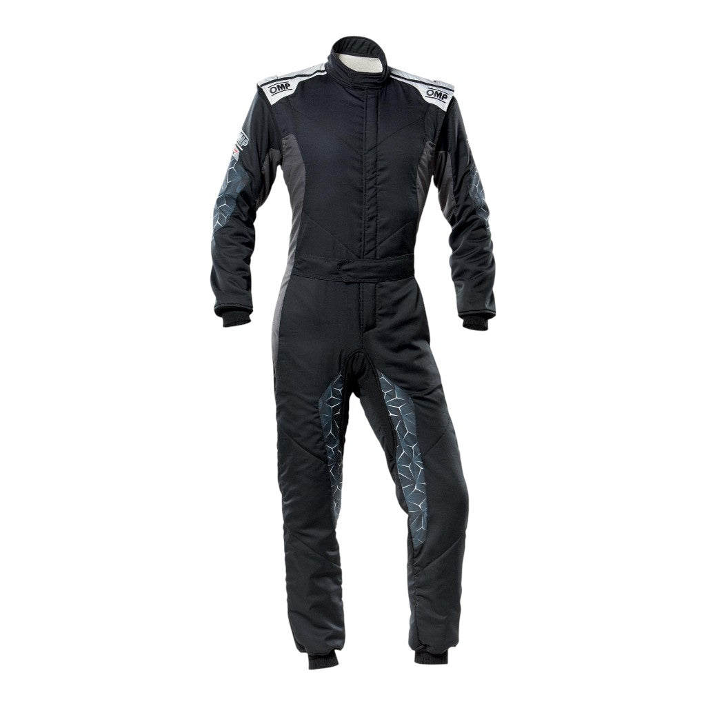 OMP IA0-1864-A01-171-56 Racing Suit Tecnica Hybrid, FIA 8556-2018, Black / Silver, Size 56 Photo-0