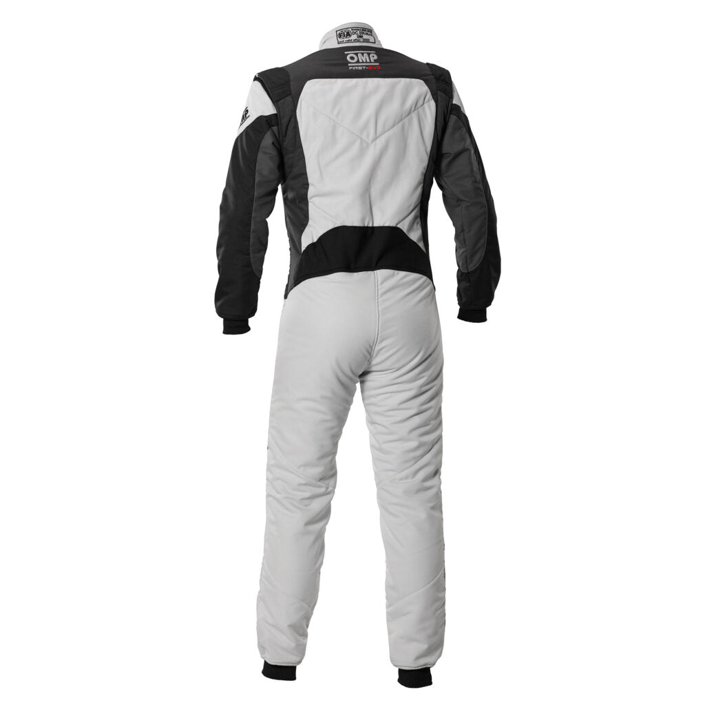 OMP IA0-1874-A01-089-52 Racing Suit First Evo My2025, FIA 8856-2018, Gray / Black, Size 52 Photo-1