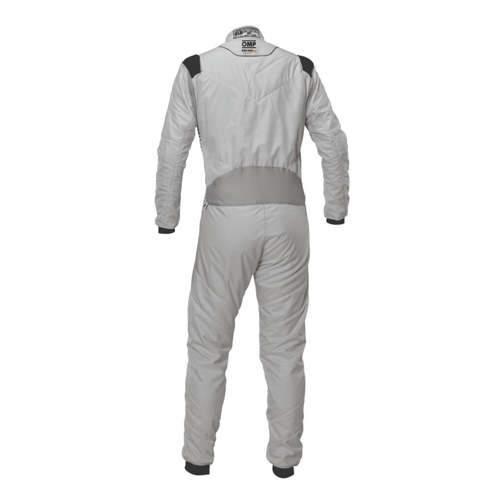 OMP IA0-1876-A01-189-50 Racing Suit One-S Air, FIA 8856-2018, Silver/Black, Size 50 Photo-1