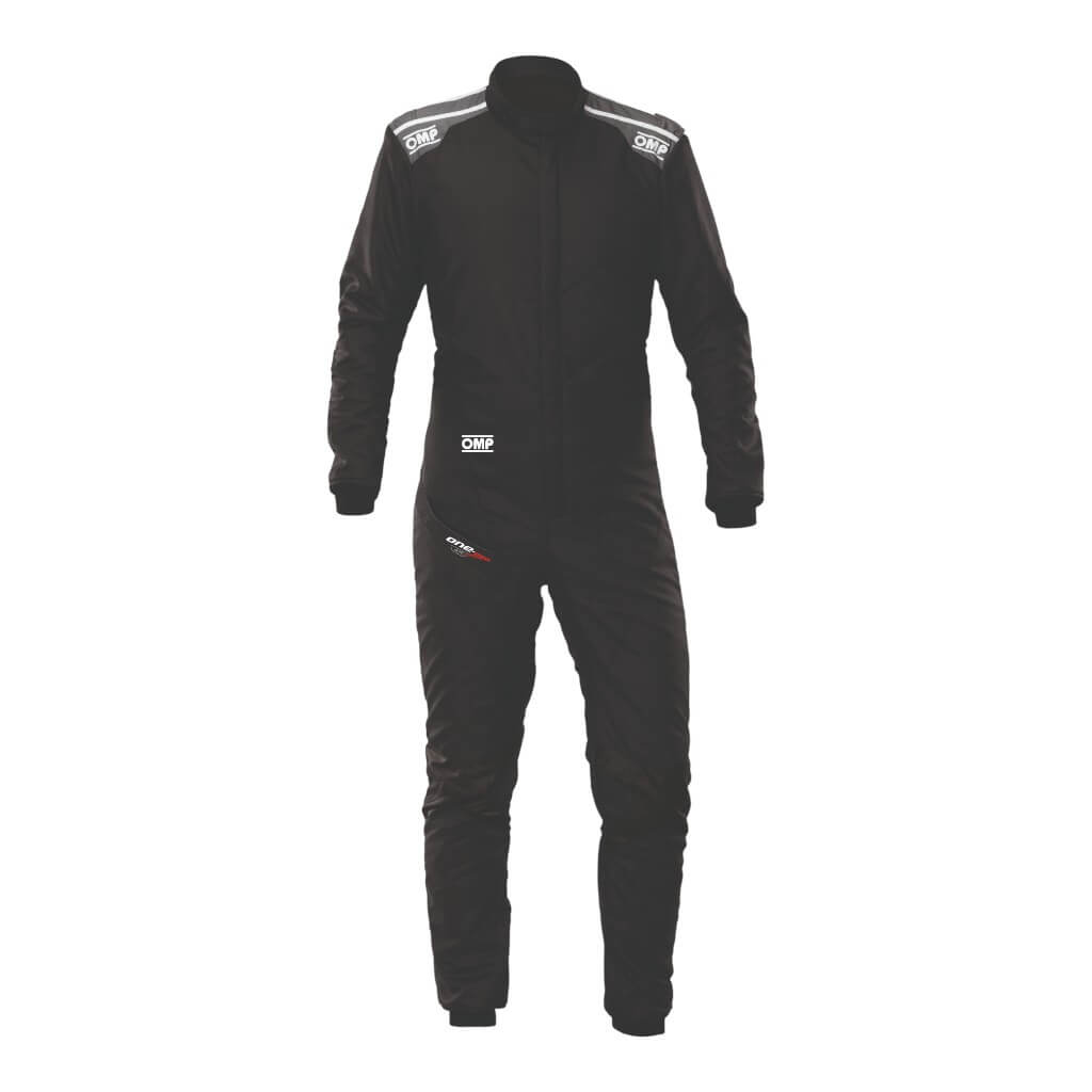 OMP IA0-1879-A01-071-64 Racing Suit One Evo Air, FIA 8856-2018, Black/Medium Gray, Size 64 Photo-0