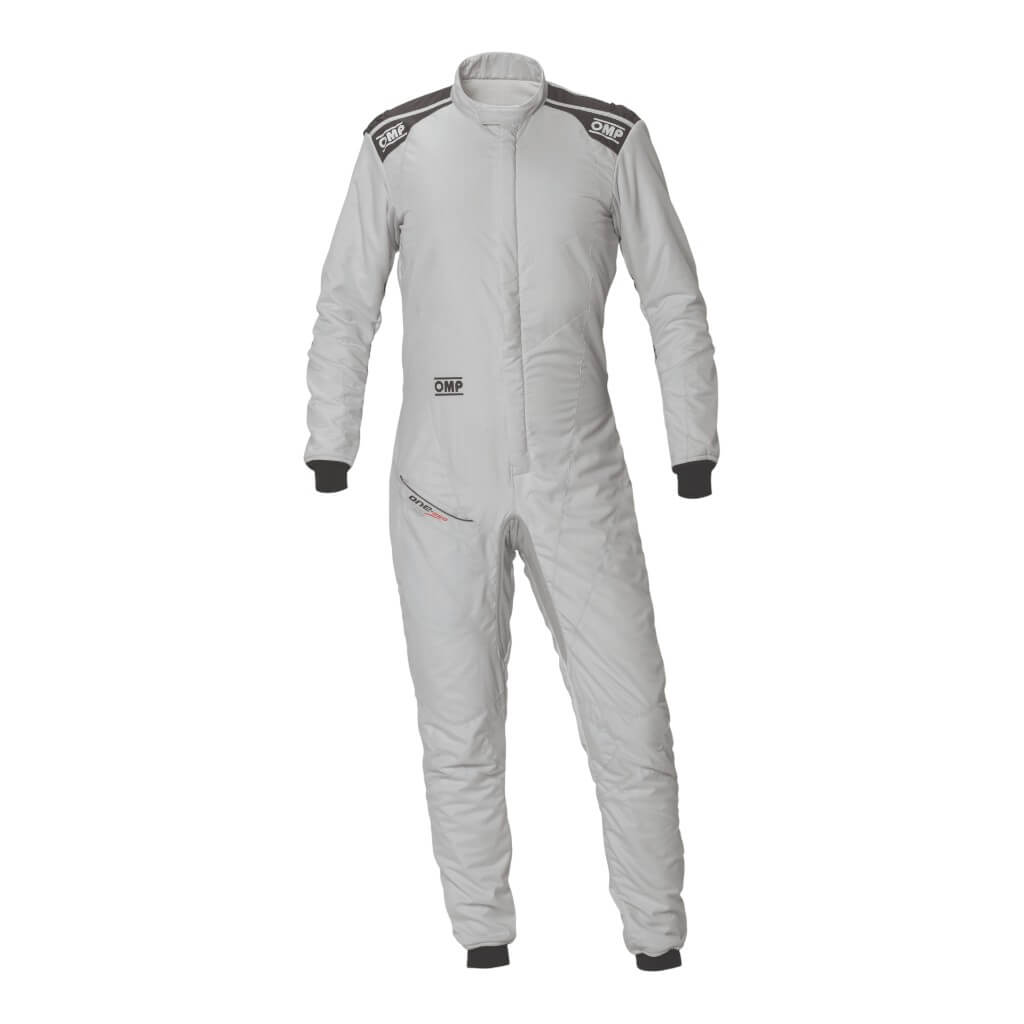 OMP IA0-1879-A01-283-60 Racing Suit One Evo Air, FIA 8856-2018, Silver/Iron Grey, Size 60 Photo-0