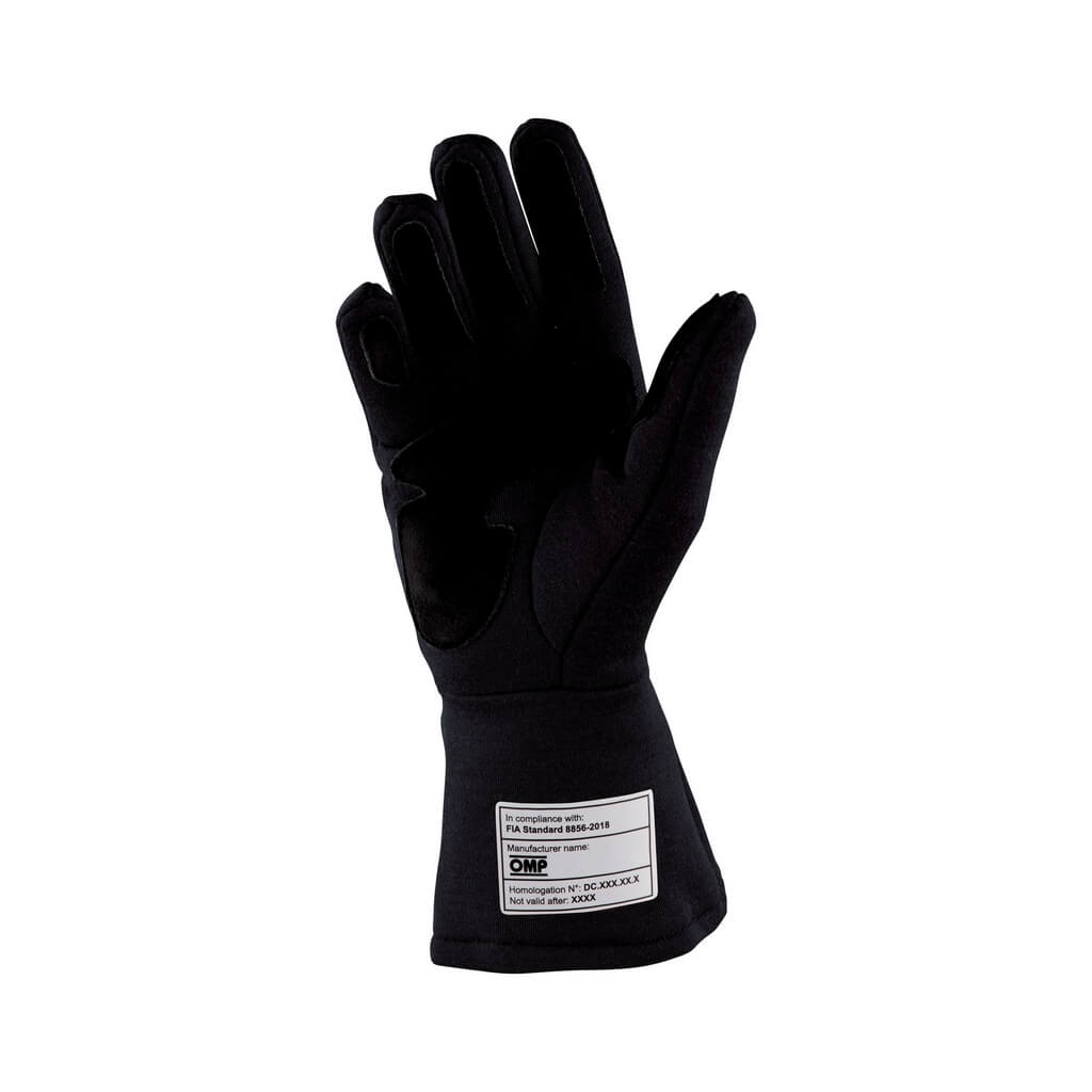 OMP IB0-0746-C01-071-L Racing Gloves Dijon My2025, FIA 8856-2018, Black, Size L Photo-1
