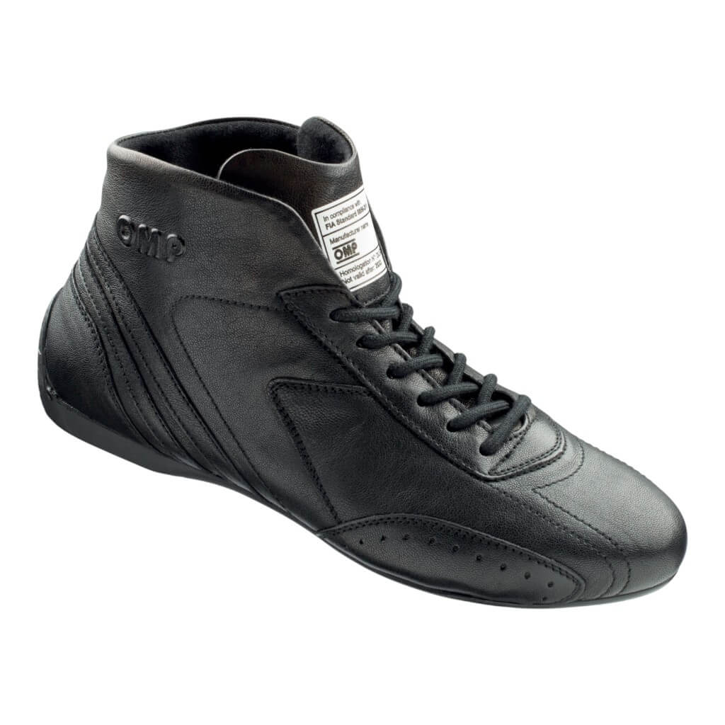 OMP IC0-0784-B01-079-44 Racing Shoes Carrera Low MY2021, FIA 8856-2018, Black, Size 44 Photo-0
