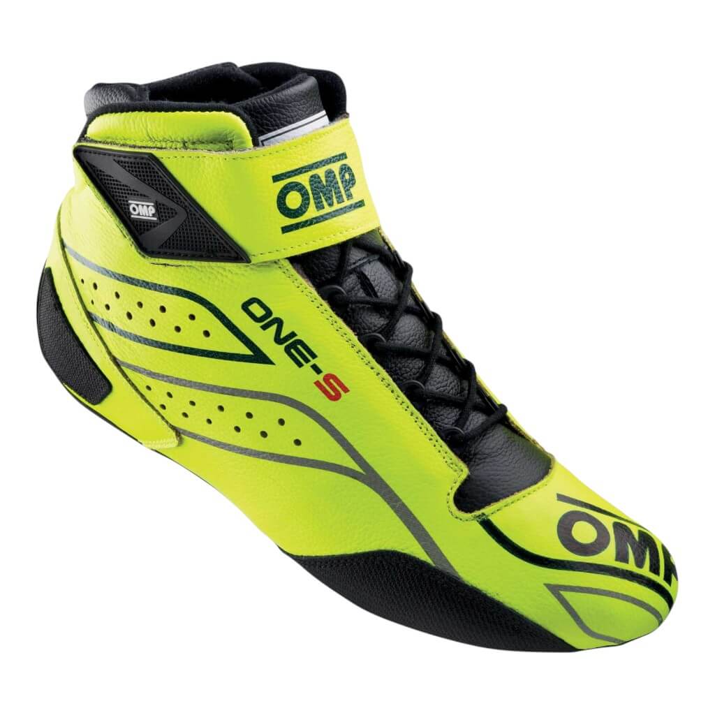 OMP IC0-0822-A01-099-41 Racing Shoes One-S MY2020, FIA 8856-2018, Yellow Fluo, Size 41 Photo-0