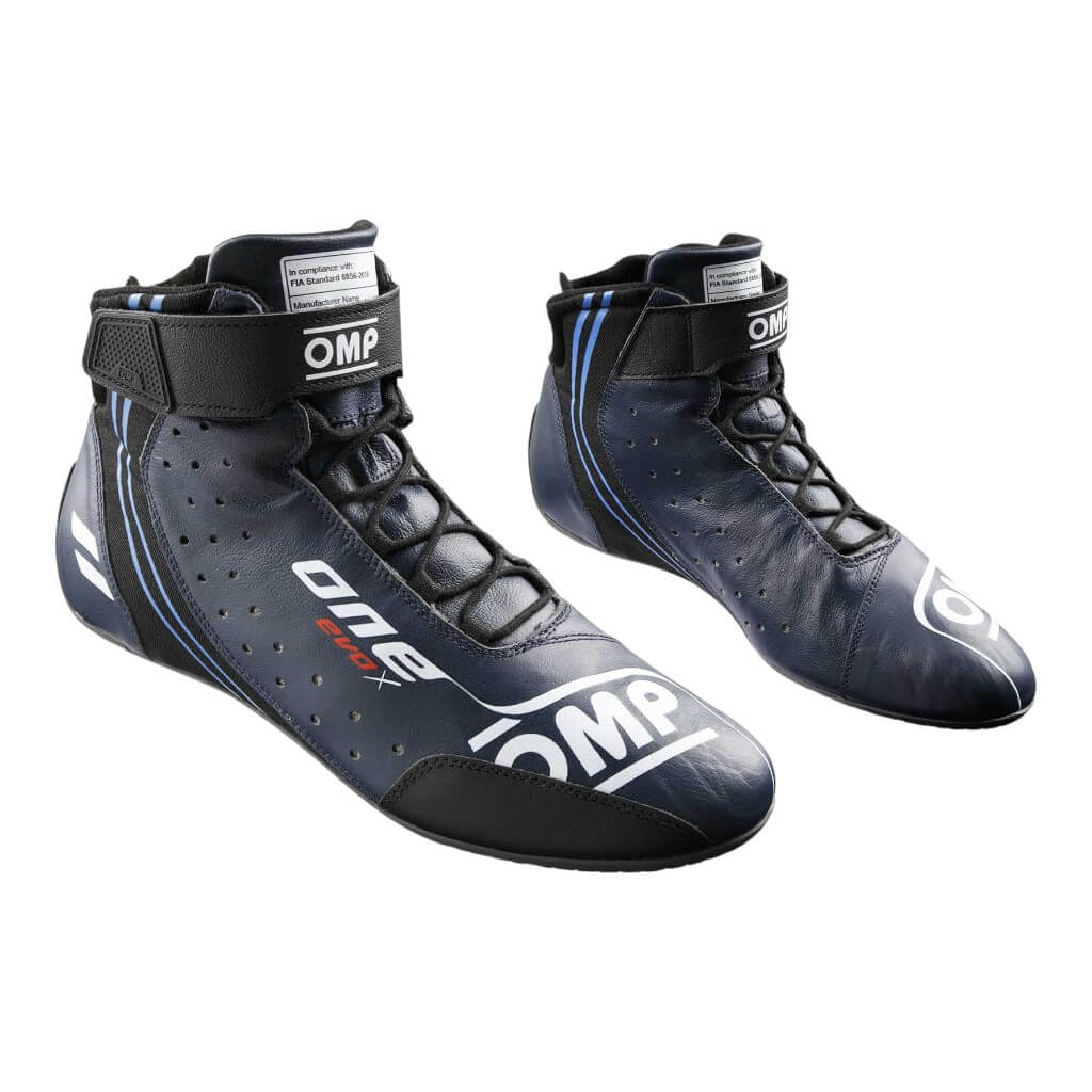 OMP IC0-0833-A01-244-38 Shoes One Evo X MY2024 FIA 8856-2018, Navy Blue / Cyan, Size 38 Photo-0