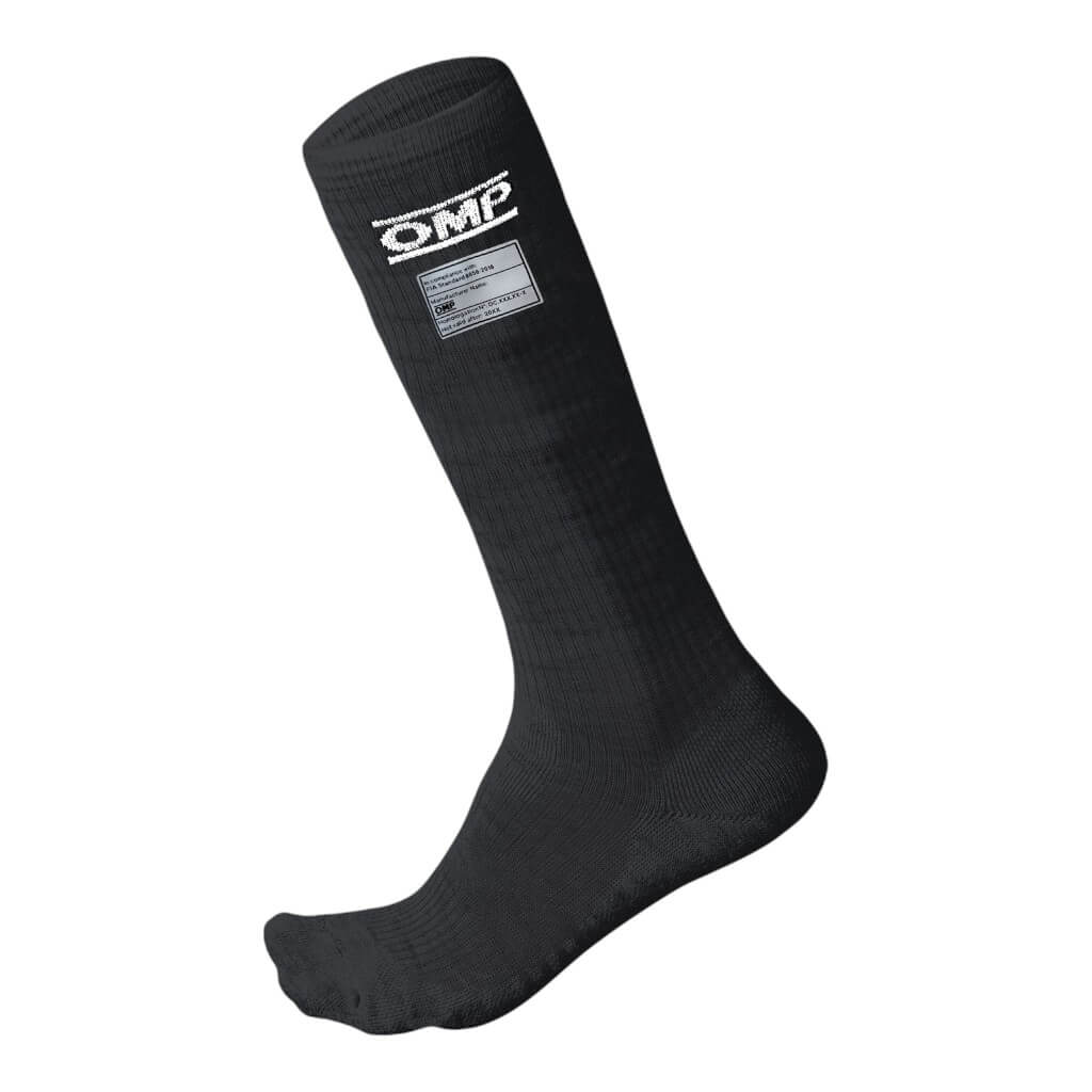 OMP IE0-0766-A01-071-M Racing Socks One MY2021, FIA 8856-2018, Black, Size M Photo-0