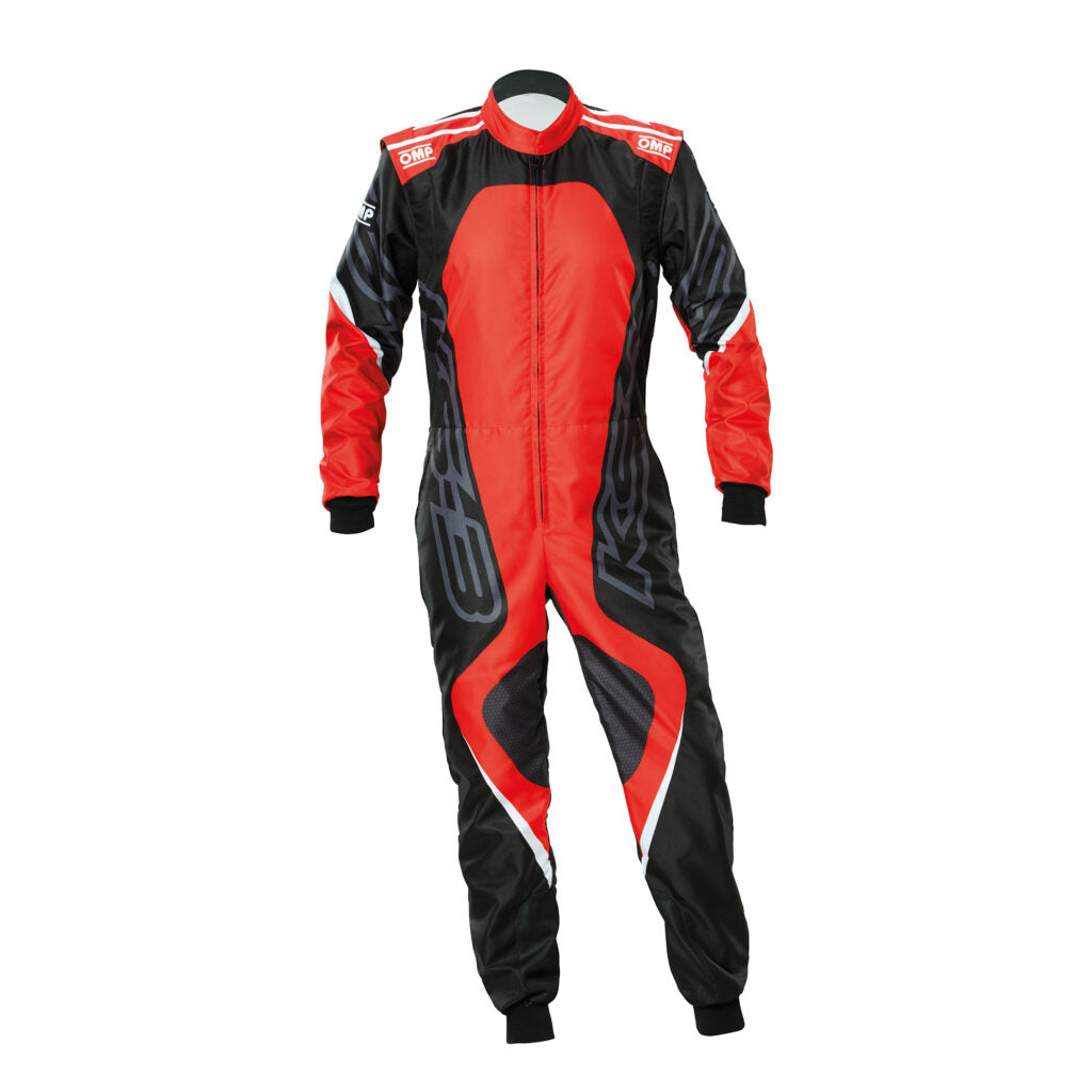 OMP KA0-1733-A01-073-62 Karting Suit KS-3X Art, FIA 8877-2022, Black / Red, Size 62 Photo-0