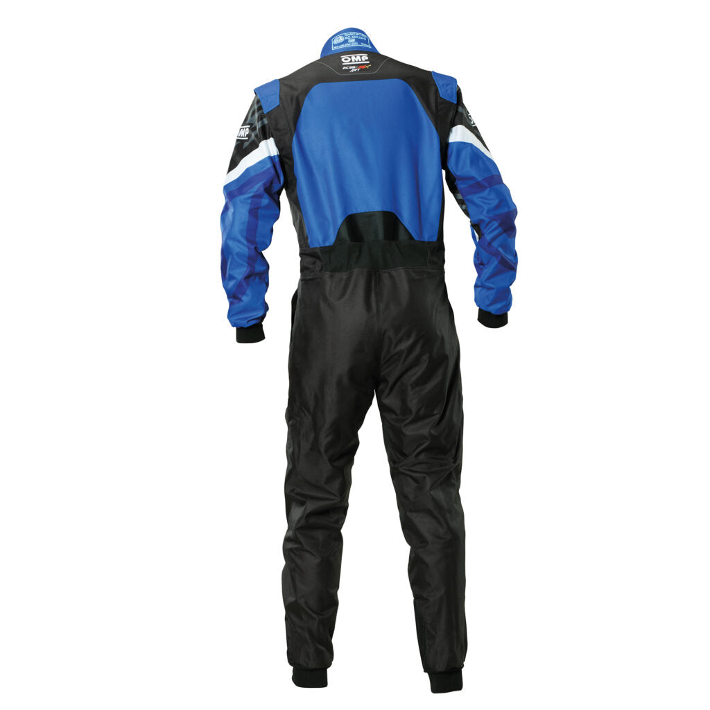 OMP KA0-1733-A01-075-56 Karting Suit KS-3X Art, FIA 8877-2022, Black / Blue, Size 56 Photo-1