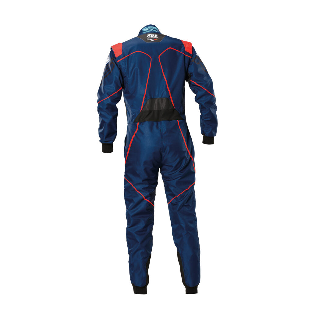 OMP KA0-1733-A02-048-58 Karting Suit KS-3X Art Style2, FIA 8877-2022 Blue / Red, Size 58 Photo-1