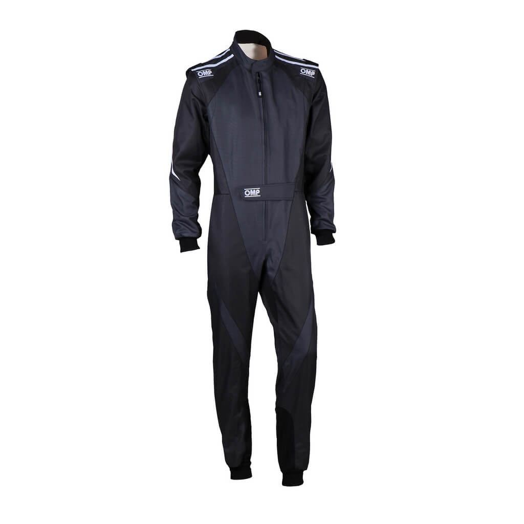 OMP KA0-1734-A01-077-56 Karting Suit KS-3X, FIA 8877-2022, Black / Anthracite, Size 56 Photo-0