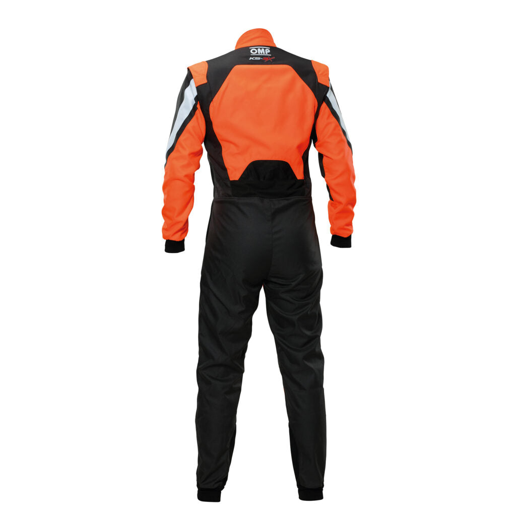 OMP KA0-1734-A01-179-60 Karting Suit KS-3X, FIA 8877-2022, Black / Fluo Orange, Size 60 Photo-1