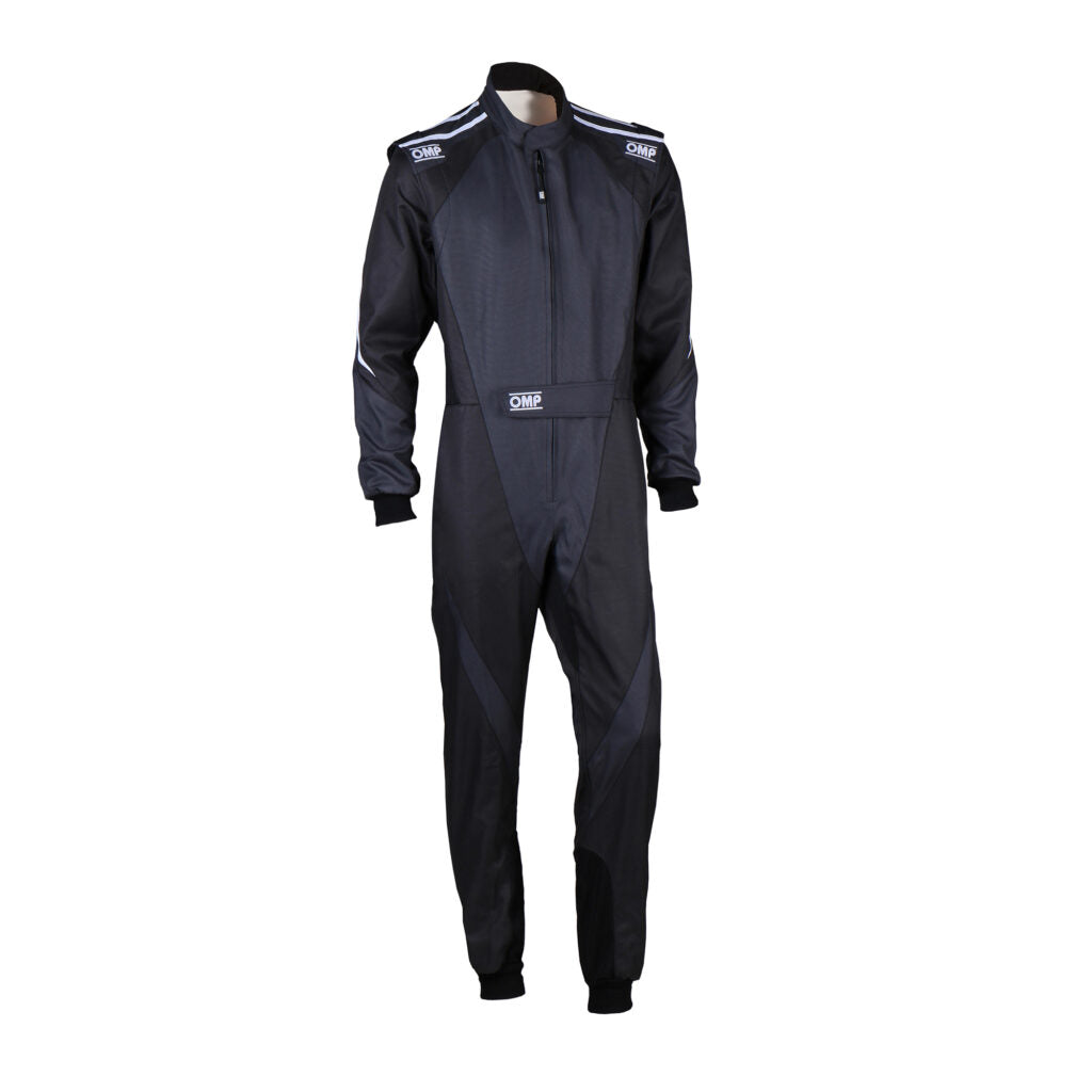 OMP KA0-1734-AK1-077-150 Karting Suit KS-3X for Kids, FIA 8877-2022, Black / Anthracite, Size 150 Photo-0