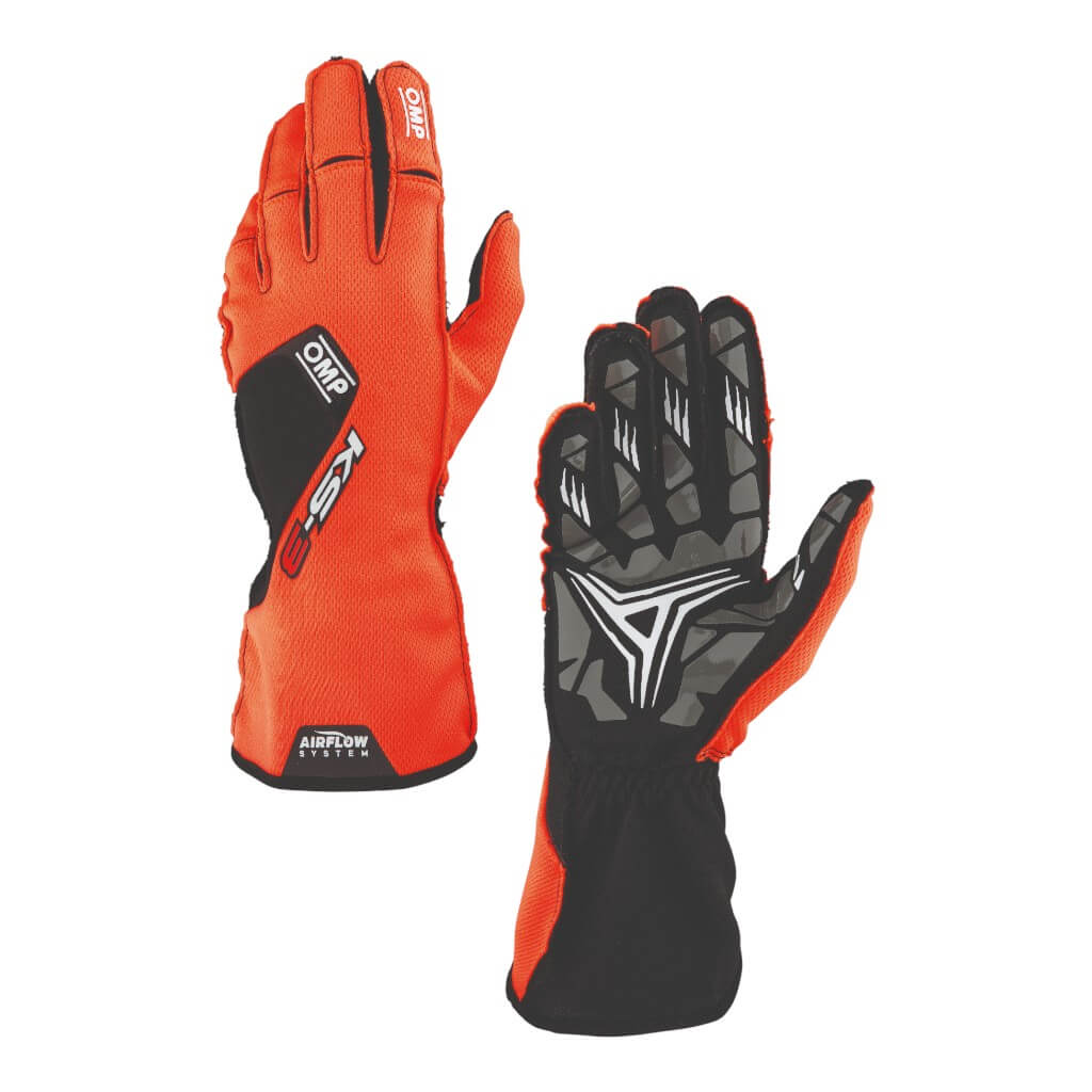 OMP KB0-2756-A01-096-L Kart Gloves KS-3 MY2026, Orange/Black, Size L Photo-0