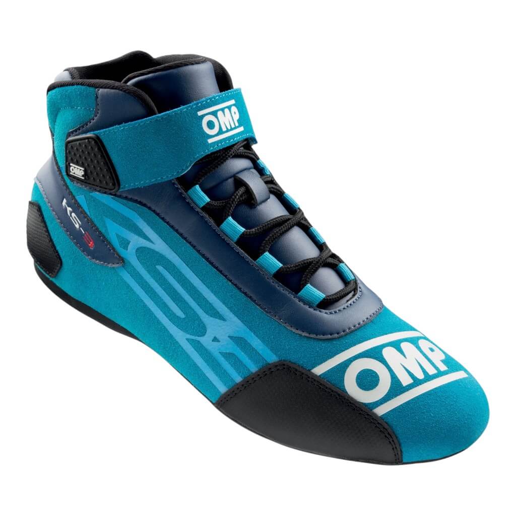 OMP KC0-0826-A01-244-34 Karting Shoes KS-3 MY2021, Blue / Cyan, Size 34 Photo-0
