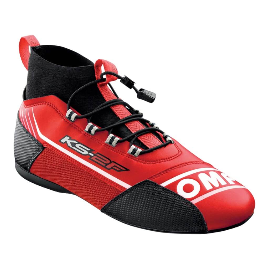 OMP KC0-0830-A01-060-42 Karting Shoes KS-2F, Red / Black, Size 42 Photo-0