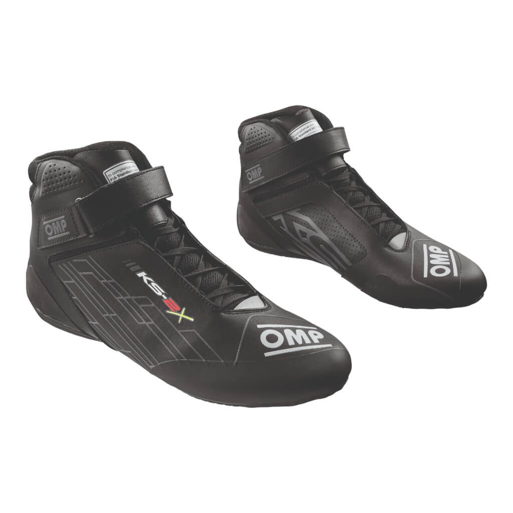 OMP KC0-0839-A01-071-47 Kart Shoes KS-2X, FIA 8877-2022, Black, Size 47 Photo-0
