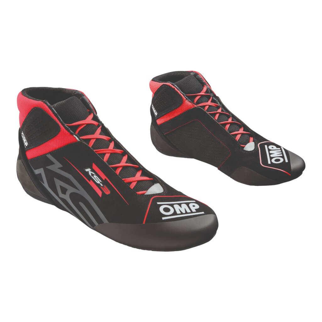 OMP KC0-0840-A01-073-39 Kart Shoes KS-3 MY2026, Black/Red, Size 39 Photo-0