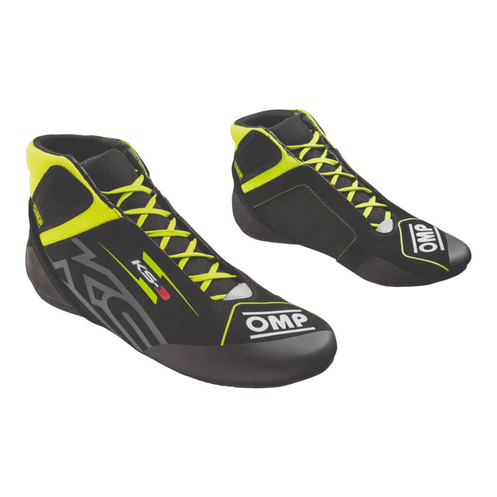 OMP KC0-0840-A01-178-36 Kart Shoes KS-3 MY2026, Black/Fluo Yellow, Size 36 Photo-0