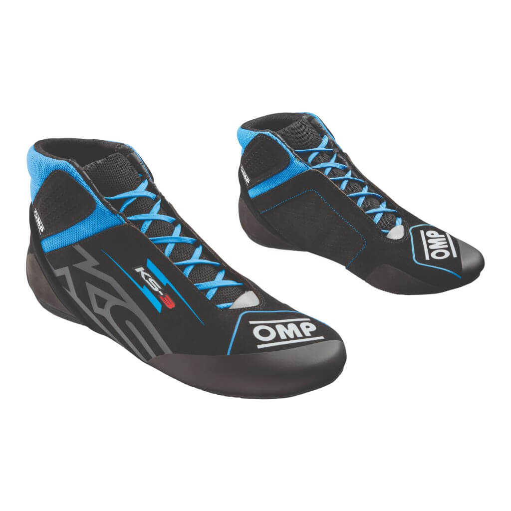 OMP KC0-0840-A01-275-43 Kart Shoes KS-3 MY2026, Black/Cyan, Size 43 Photo-0