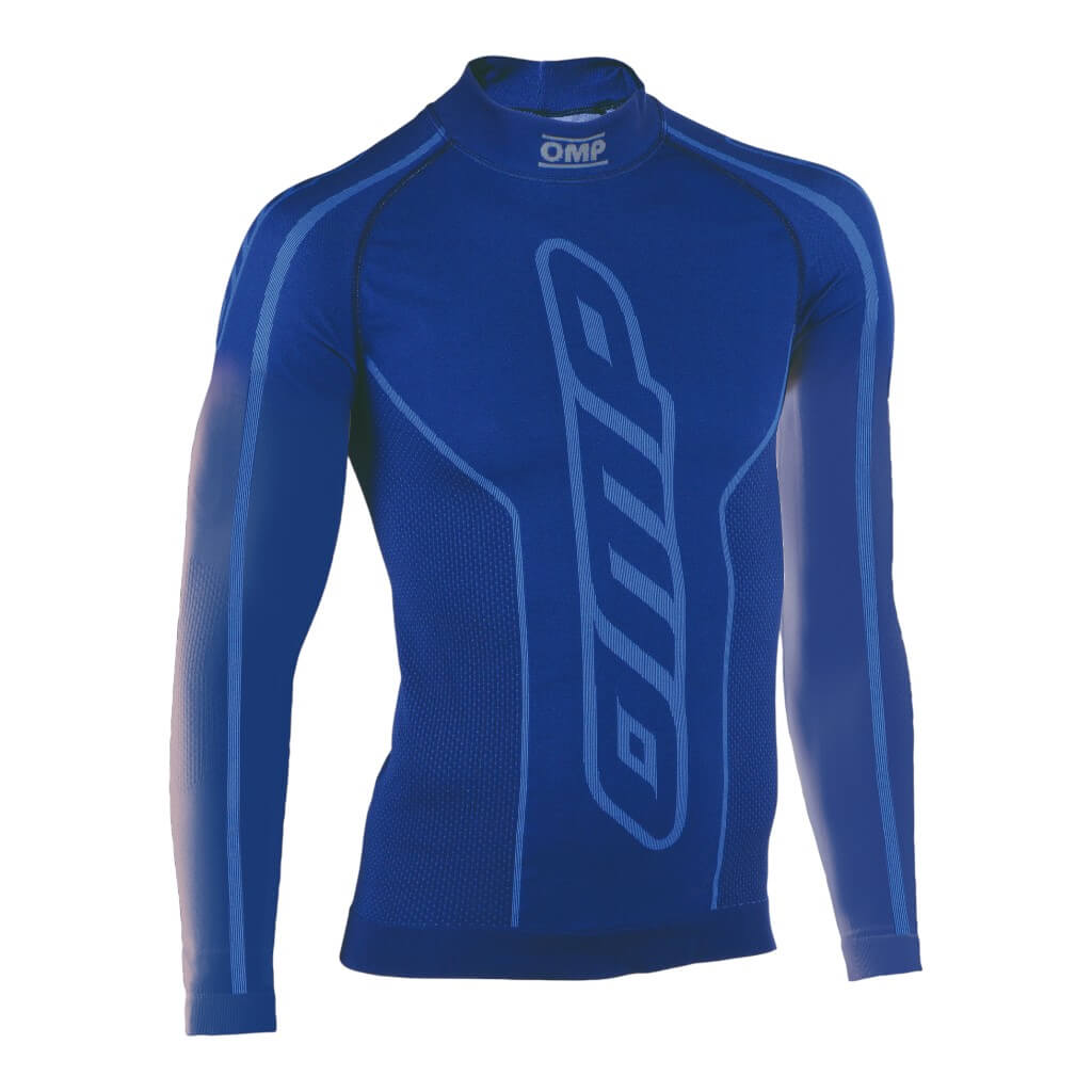 OMP KE0-3029-A01-041-XLXXL Karting Underwear Long Sleveed Shirt KS Top Long, Blue, Size XL/2XL Photo-0