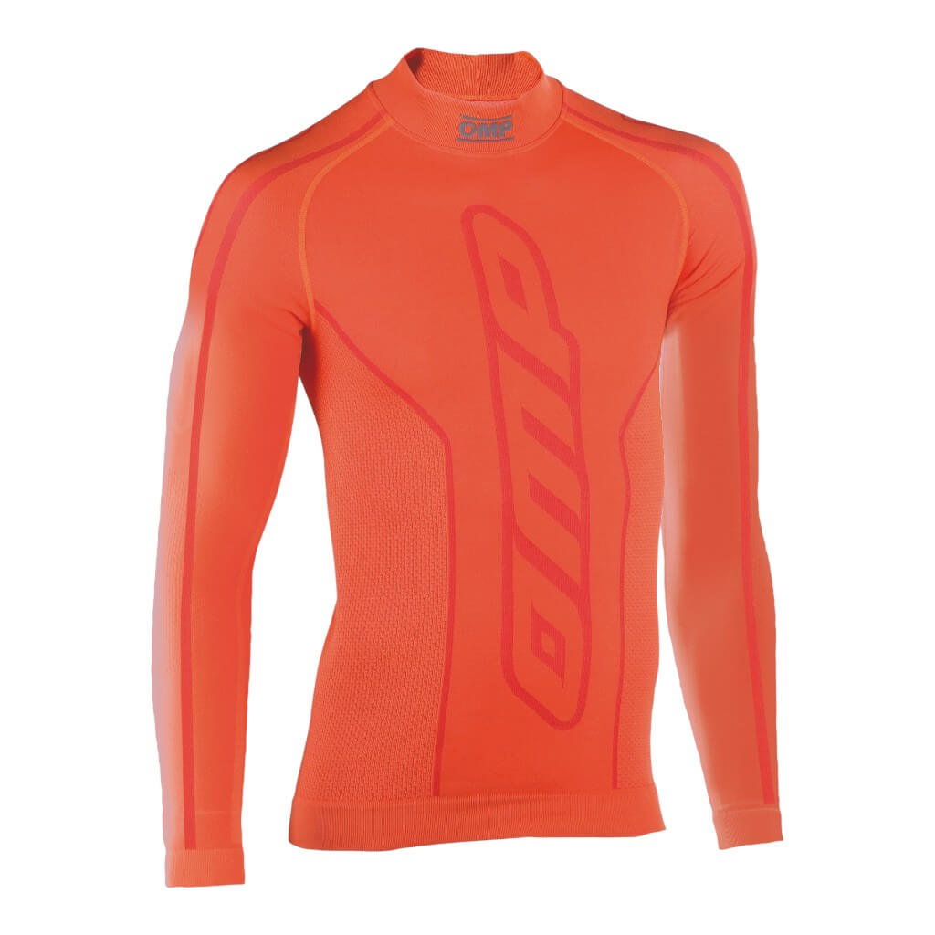 OMP KE0-3029-A01-090-810Y Karting Underwear Long Sleveed Shirt KS Top Long, Orange, Size 8-10 Years Photo-0