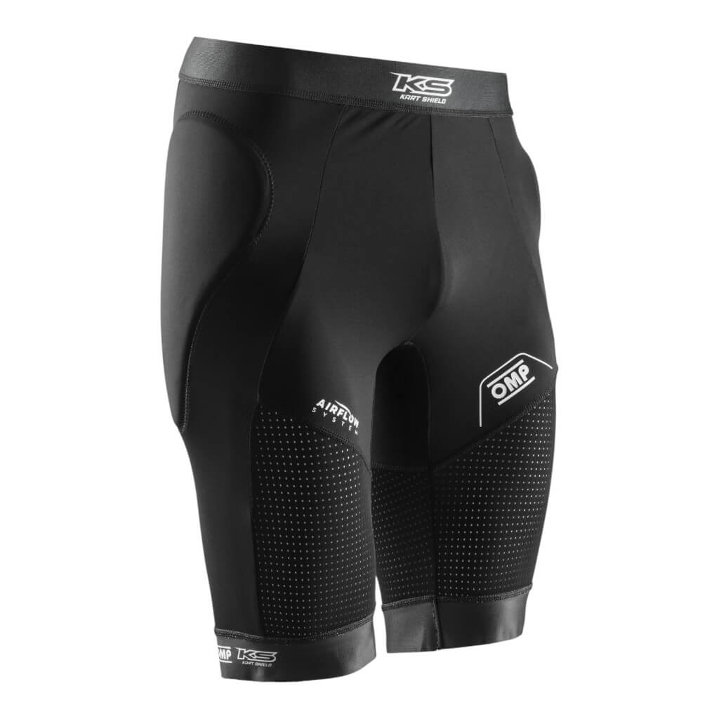OMP KK0-4013-071-M Padded Kart Shorts, Black, Size M Photo-0