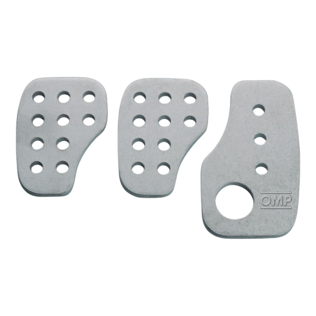 OMP OA0-1030 3 Pedal Set Racing, Aluminium, Silver Photo-0