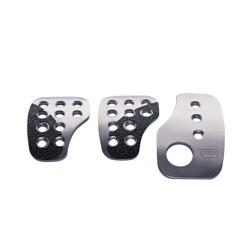 OMP OA0-1040-003 3 Pedal Set Racing, Silver Photo-0