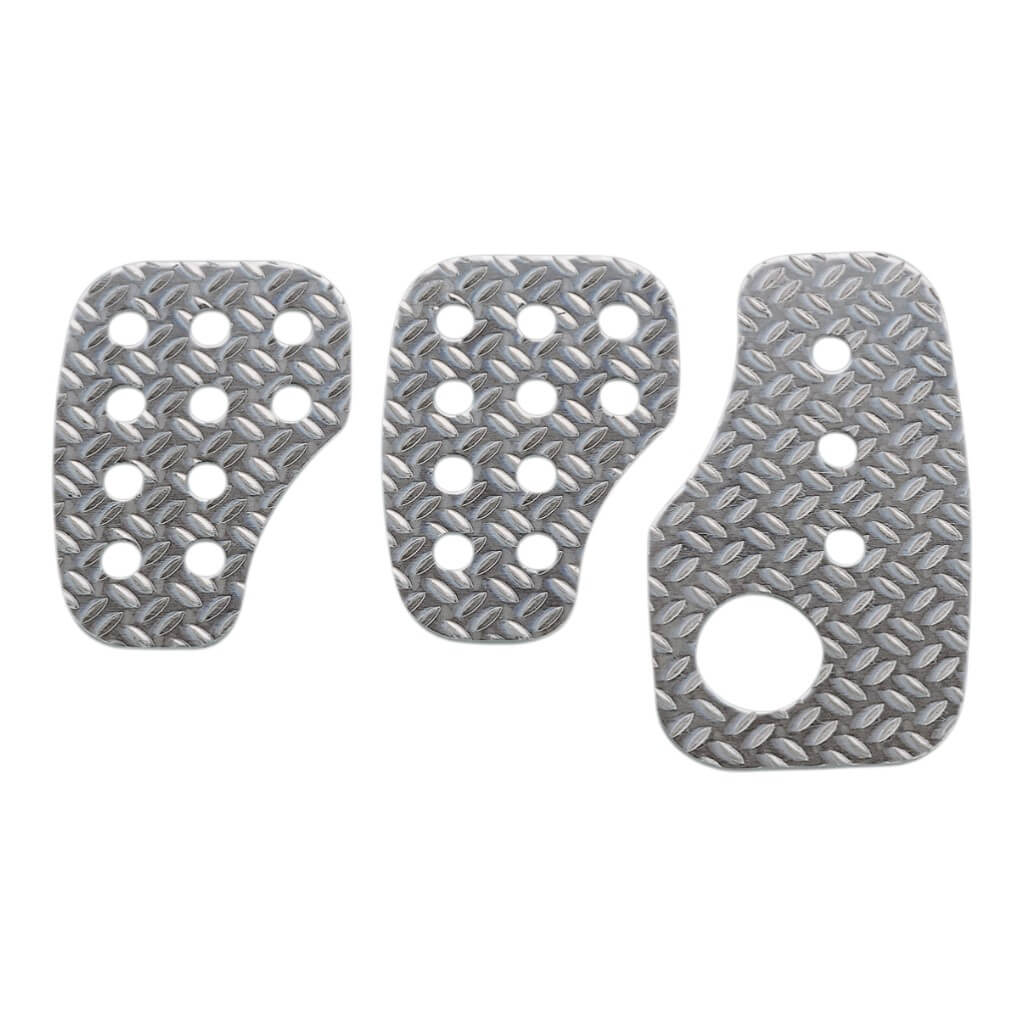 OMP OA0-1050 3 Pedal Set, Sandblasted Aluminium Photo-0