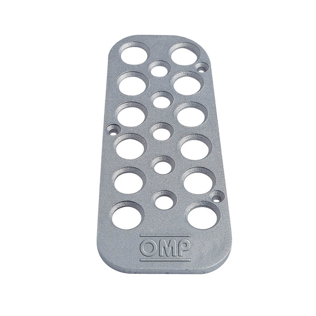 OMP OA0-1867-003 Driver Left Footrest, Silver Photo-0