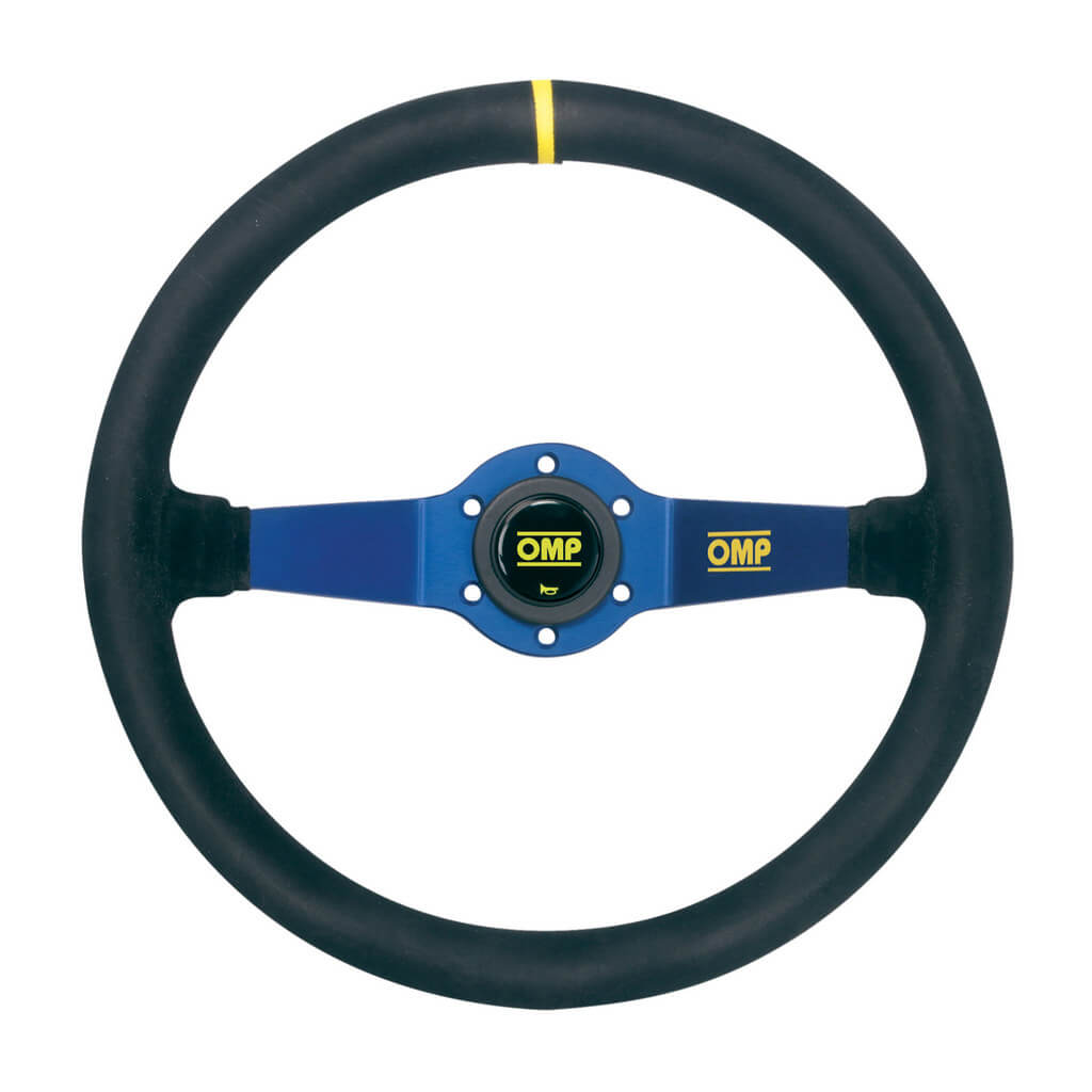 OMP OD0-1951-240 Steering Wheel Rally 350mm, Blue/Black Leather Photo-0