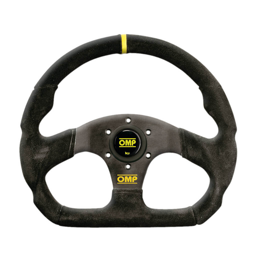 OMP OD0-1990-071 Steering Wheel Superquadro 330 x 290mm, Black Suede Photo-0