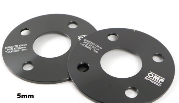 OMP OMPS08041501 Wheel spacer 4x100 (Thread 12x1.5+12x1.5) Black 2pcs Photo-1